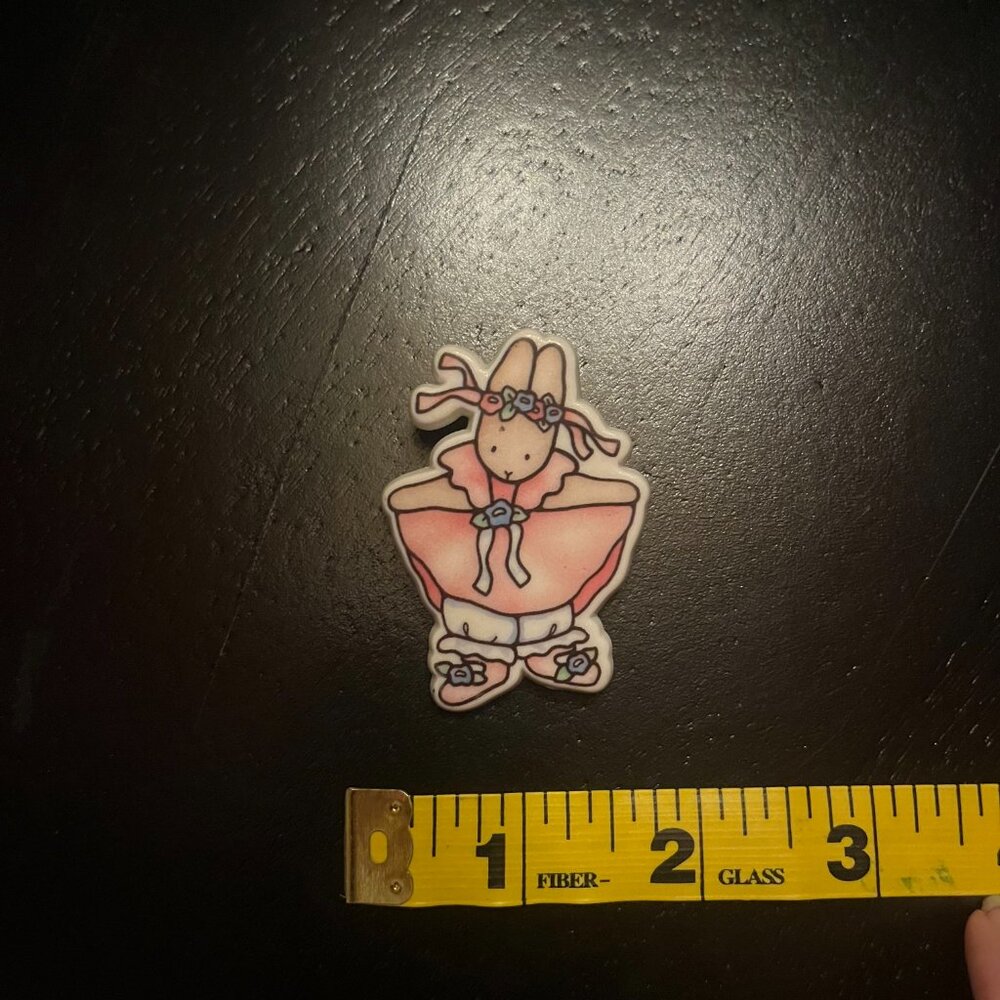 Vintage Daisy Kingdom Bunny Ballerina Pin - Picture 3 of 4